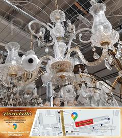 Codice: 268662 LAMPADARIO 3 LUCI CON PENDENTI IN