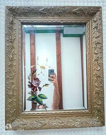 Specchiera lavorata e dipinta, art nouveau