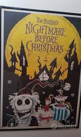 Nightmare before Christmas Manifesto senza cornice