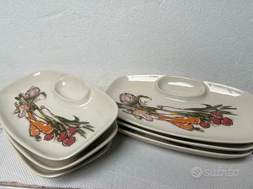 Servizio Piatti Per Pinzimonio Anni50/60 Vintage