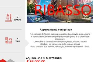 Quadrilocale con 2 bagni e garage