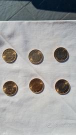  lotto 6 monete da 200 lire anno 1978