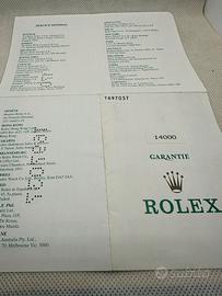 Certificati Rolex