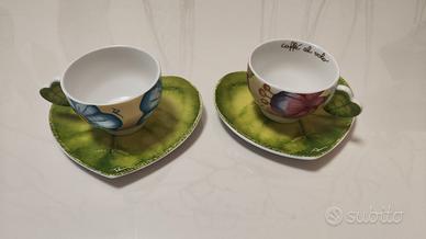 Set 2 tazze da caffè con piattino Thun