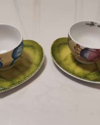 Set 2 tazze da caffè con piattino Thun