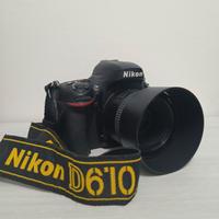 Nikon 610D + Nikon 50mm 1.8 + accessori 