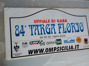 placca rally adesiva cm. 21x42 targa florio 2000