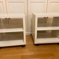 Comodini laccati bianchi ikea con rotelle