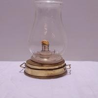 lampada a olio  in ottone e vetro 