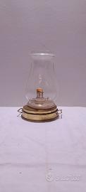 lampada a olio  in ottone e vetro 