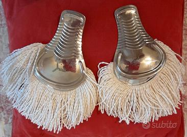 spalline militari alta uniforme in metallo nuove