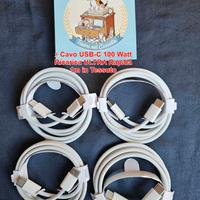 4 Cavi USB-C 100 Watt - Ricarica ULTRA Rapida - 1m