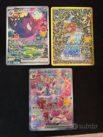 Carte Pokémon Gengar, Magikarp, Sylveon EX 30’ ann