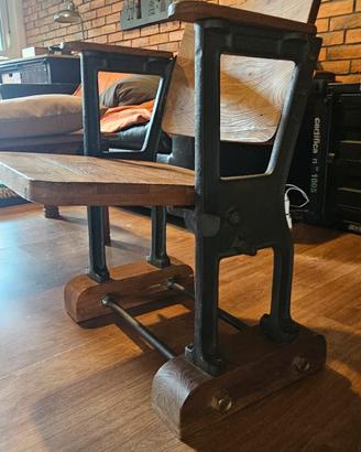 sedia legno e ferro stile cinema anni '20