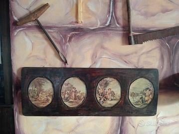 quattro di legno con immagini 