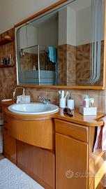Mobile bagno ciliegio + specchio