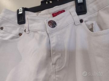 Jeans bianchi modello dritto Conbipel