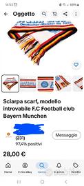 Sciarpa calcio Bayer Munich anni 90 rara