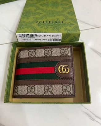 Portafoglio Gucci Ophidia motivo GG unisex