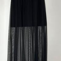 Gonna nera lunga in tulle