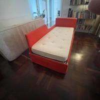 letto singolo con secondo letto estraibile