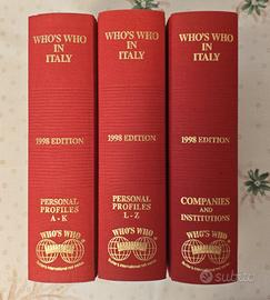 Who's Who in Italy 1998 – Edizione Completa in 3