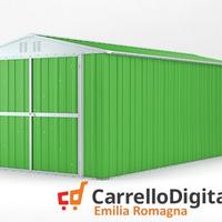 Box garage auto in Acciaio 327x611cm verde chiaro