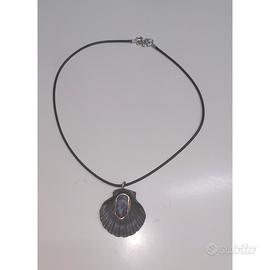 Collana conchiglia e sodalite unisex