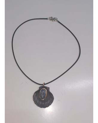 Collana conchiglia e sodalite unisex