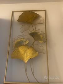 Decorazione da parete in acciaio color oro