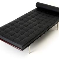 Divano sommier letto design pelle nera