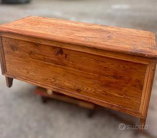 Cassapanca rustica in legno massello