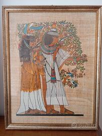 Quadro egiziano cornice in legno