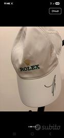 Cappello Rolex autografato Jannik Sinner a mano
