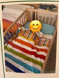 Lettino+ materasso+ piumino per bambini 0-5 anno