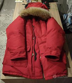 Woolrich parka giubbotto rosso in piuma d’oca