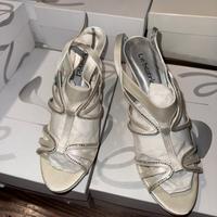 Scarpe satin raso avorio nuovo