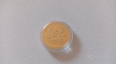 Moneta da collezione American Eagle placcata oro