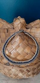 Collana uncinetto con pietre