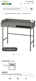 scrivania grigia ikea
