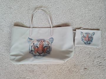 Borsa originale Tosca Blu Tigre con Borsello