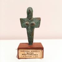 BRONZETTO SARDO NURAGICO DEA MADRE BRONZO STATUINA