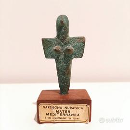BRONZETTO SARDO NURAGICO DEA MADRE BRONZO STATUINA