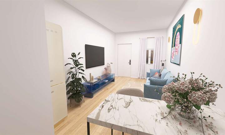 Monolocale ristrutturato