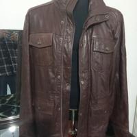 giacca pelle marrone tg L , 54, TOM TAILOR