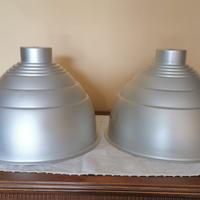 2 lampade vintage in alluminio 