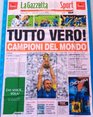 Telo Gazzetta Campioni del Mondo 2006 Nuovo