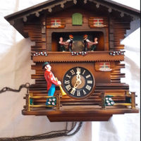 Raro orologio a cucù tedesco vintage danzatori