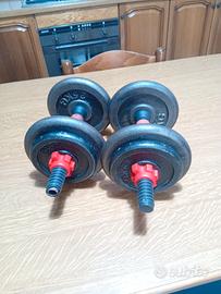 manubri regolabili 15 kg