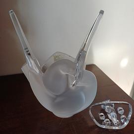 Vaso Lalique- colombe intrecciate